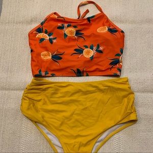 Mix and Match High Waisted Bathing Suit Set